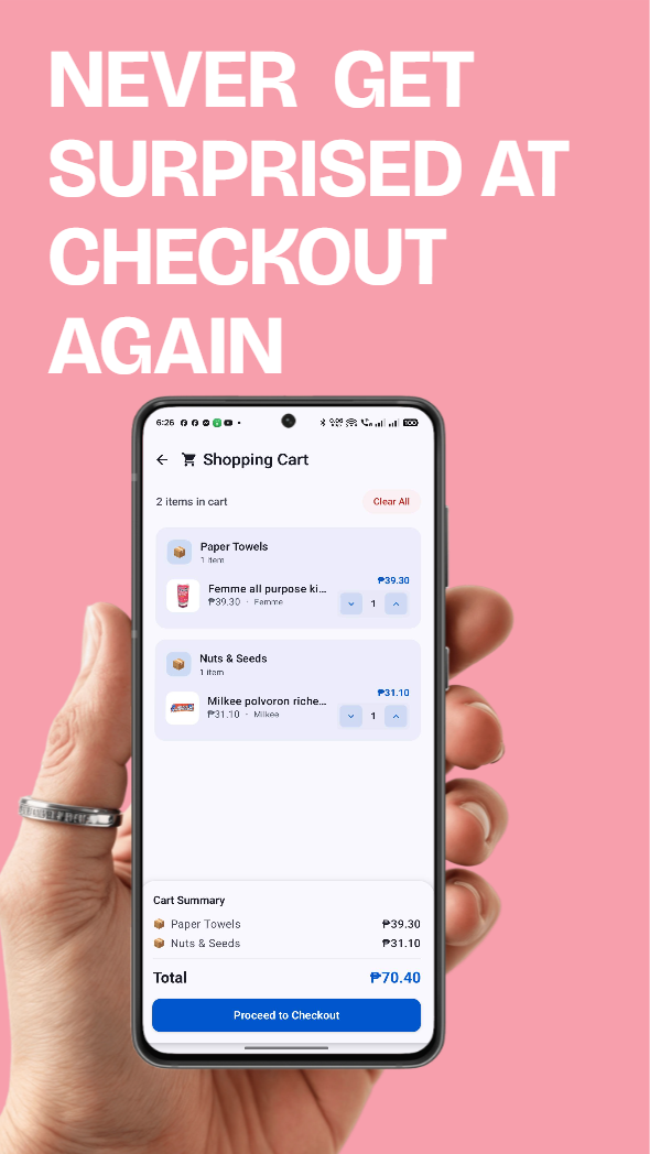 Cart Tracker feature screenshot